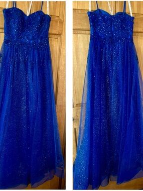 Royal Blue Sparkle Tulle Prom Dress